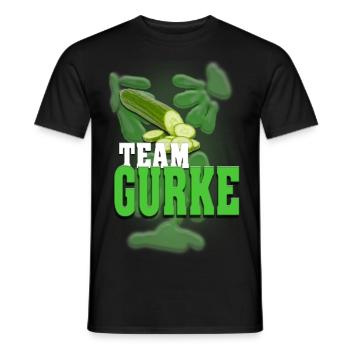 Team Gurke - Frauen - Männer T-Shirt - Schwarz - Vorne - AI Model Male 178 light (178cm)