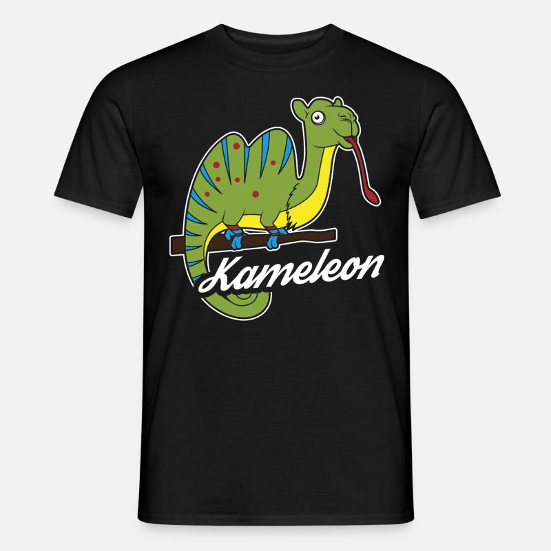 Chamäleons, Leguan oder Kameleon Tierliebe - Männer T-Shirt - Schwarz