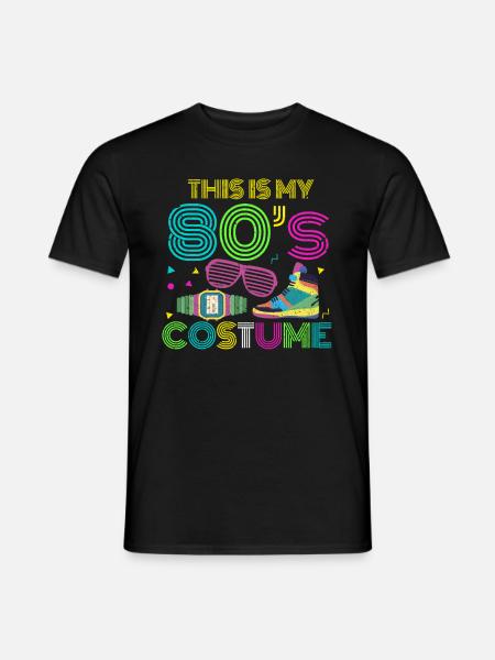 80er - Männer T-Shirt - Schwarz