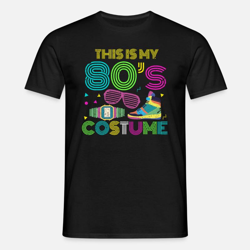 80er - Männer T-Shirt - Schwarz