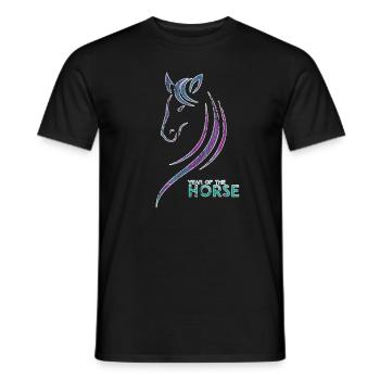 Cheval - T-shirt homme - noir - Devant - AI Model Male 178 light (178cm)