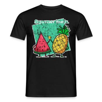 Tropical - Men's T-Shirt - black - Front - AI Model Male 178 light (178cm)