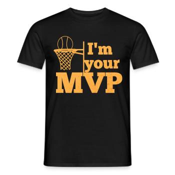 basketball - Men's T-Shirt - black - Front - AI Model Male 178 light (178cm)