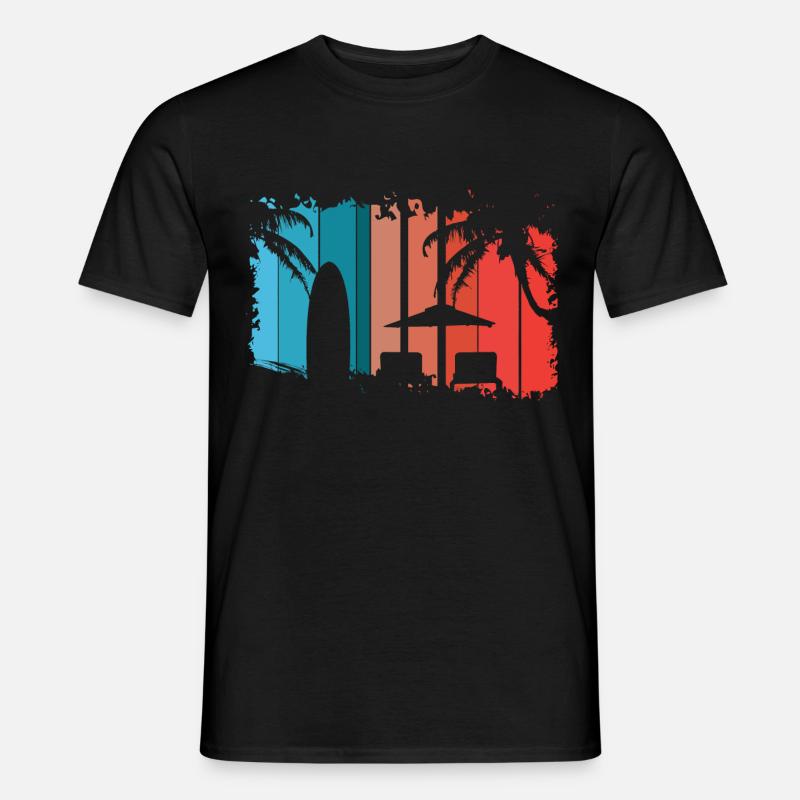 Strand - Männer T-Shirt - Schwarz