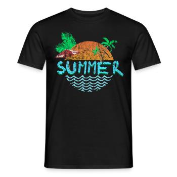 Strand - Männer T-Shirt - Schwarz - Vorne - AI Model Male 178 light (178cm)