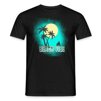 Strand - Männer T-Shirt - Schwarz - Vorne - AI Model Male 178 light (178cm)