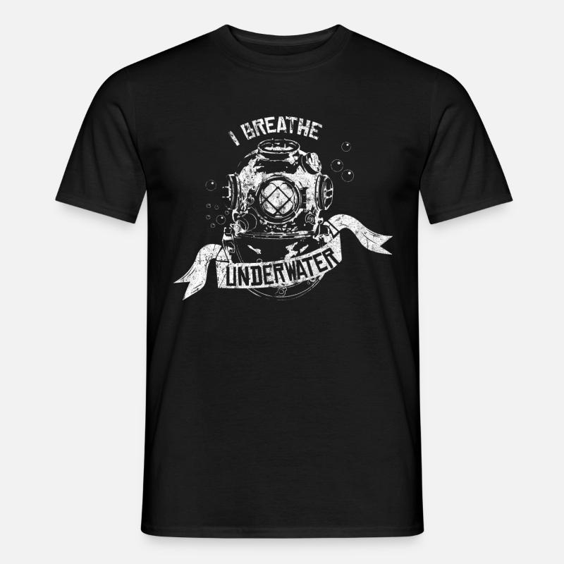 Tauchen Schwimmen Geschenkidee - Männer T-Shirt - Schwarz