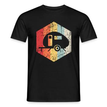 Retro Camping - T-shirt homme - noir - Devant - AI Model Male 178 light (178cm)
