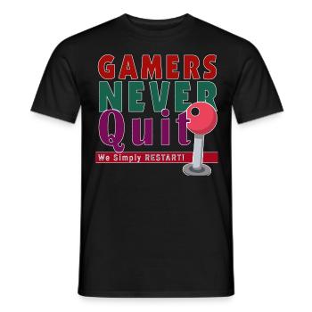 Gambling Gaming Gift Idea Nerd - Men's T-Shirt - black - Front - AI Model Male 178 light (178cm)