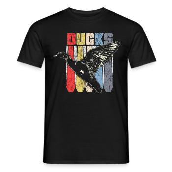 Cadeau canard oiseau - T-shirt homme - noir - Devant - AI Model Male 178 light (178cm)