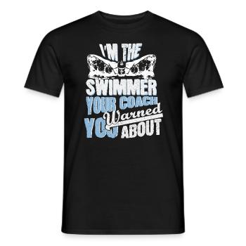Trainer Schwimmen Geschenk - Männer T-Shirt - Schwarz - Vorne - AI Model Male 178 light (178cm)