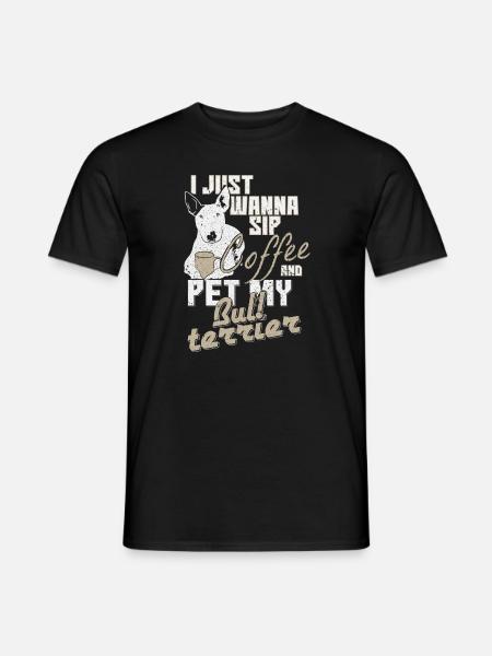 Kaffee Hund - Männer T-Shirt - Schwarz