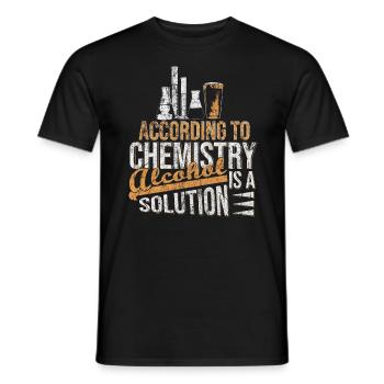 Alcohol chemistry gift - Men's T-Shirt - black - Front - AI Model Male 178 light (178cm)