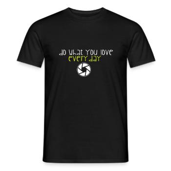 photographe - T-shirt homme - noir - Devant - AI Model Male 178 light (178cm)