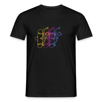 Skateboard - Men's T-Shirt - black - Front - AI Model Male 178 light (178cm)