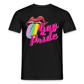 LGBT - Männer T-Shirt - Schwarz - Vorne - AI Model Male 178 light (178cm)