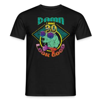 30th birthday - Men's T-Shirt - black - Front - AI Model Male 178 light (178cm)