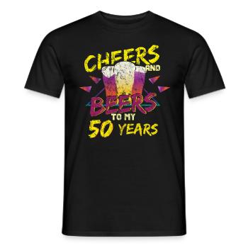 50th birthday - Men's T-Shirt - black - Front - AI Model Male 178 light (178cm)