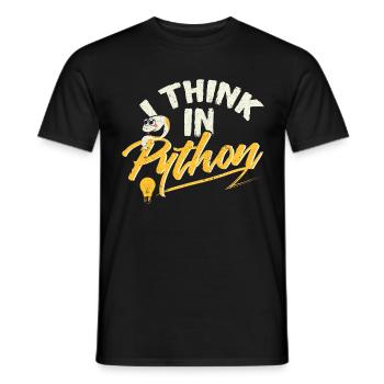 Python Programmierer - Männer T-Shirt - Schwarz - Vorne - AI Model Male 178 light (178cm)