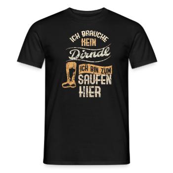 Dirndl - Männer T-Shirt - Schwarz - Vorne - AI Model Male 178 light (178cm)