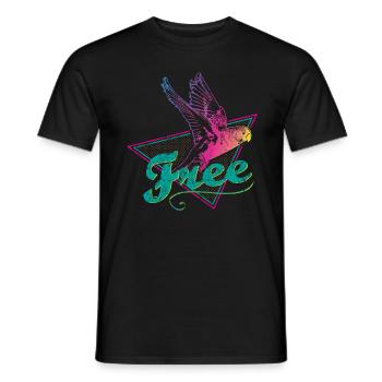 budgerigar - Men's T-Shirt - black - Front - AI Model Male 178 light (178cm)