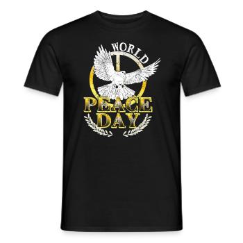 International Day of World Peace - Men's T-Shirt - black - Front - AI Model Male 178 light (178cm)