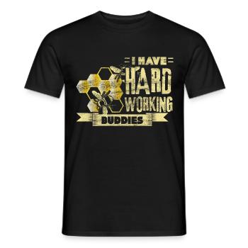 Abeilles Cadeau d'apiculteur assidu - T-shirt homme - noir - Devant - AI Model Male 178 light (178cm)