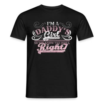 Vater Tochter Geschenkidee - Männer T-Shirt - Schwarz - Vorne - AI Model Male 178 light (178cm)