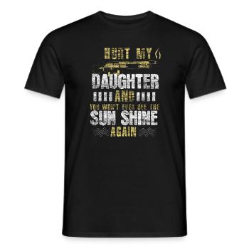 Tochter Vater Geschenk - Männer T-Shirt - Schwarz - Vorne - AI Model Male 178 light (178cm)