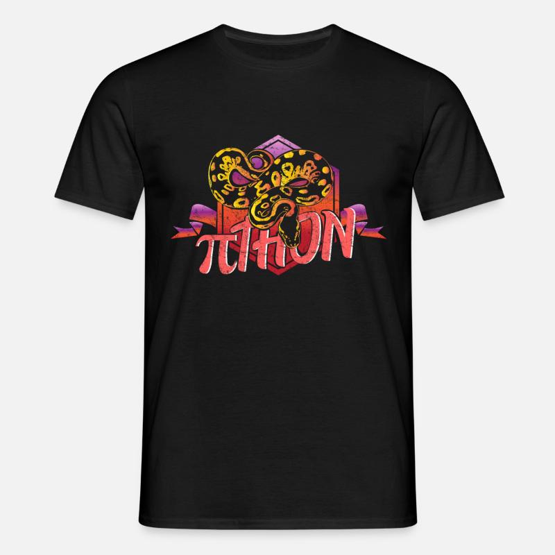 Pi Mathematik Python - Männer T-Shirt - Schwarz