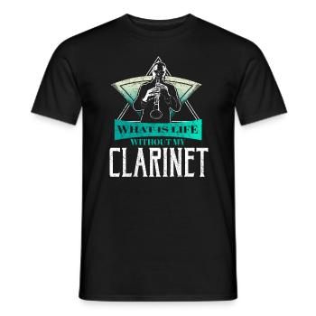 Clarinet life gift - Men's T-Shirt - black - Front - AI Model Male 178 light (178cm)