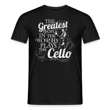Cello Musik Geschenkidee - Männer T-Shirt - Schwarz - Vorne - AI Model Male 178 light (178cm)