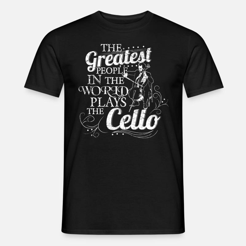 Cello Musik Geschenkidee - Männer T-Shirt - Schwarz