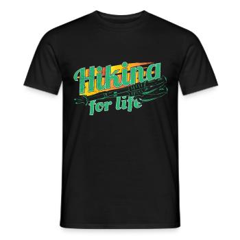 Hiking gift idea - Men's T-Shirt - black - Front - AI Model Male 178 light (178cm)