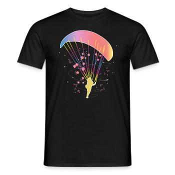 Paragliding Colorful - Men's T-Shirt - black - Front - AI Model Male 178 light (178cm)