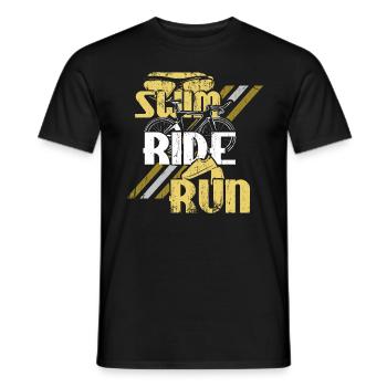 Triathlon Triathlet - Männer T-Shirt - Schwarz - Vorne - AI Model Male 178 light (178cm)