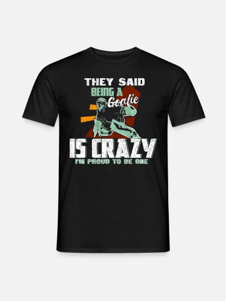 Eishockey Tormann Geschenk - Männer T-Shirt - Schwarz