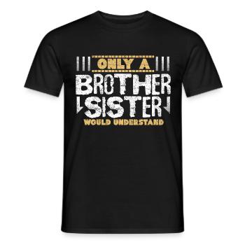 Brother sister sibling gift idea - Men's T-Shirt - black - Front - AI Model Male 178 light (178cm)