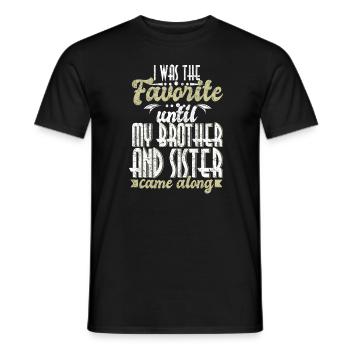 Siblings Little brother Little sister - Men's T-Shirt - black - Front - AI Model Male 178 light (178cm)