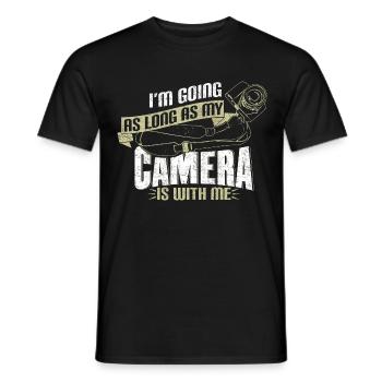 Cadeau de caméra photographe - T-shirt homme - noir - Devant - AI Model Male 178 light (178cm)