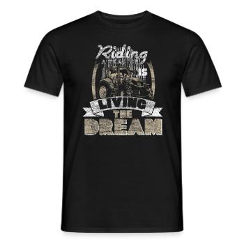 Tracteur agricole bulldog - T-shirt homme - noir - Devant - AI Model Male 178 light (178cm)