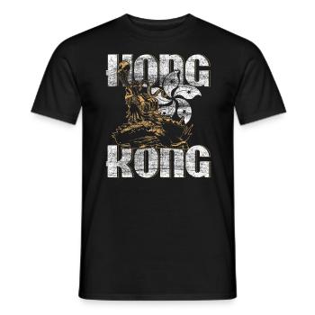 Idée cadeau Hong Kong - T-shirt homme - noir - Devant - AI Model Male 178 light (178cm)