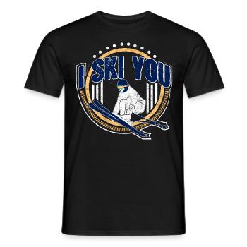 Ski fahren Abfahrt Lehrer Geschenk - Männer T-Shirt - Schwarz - Vorne - AI Model Male 178 light (178cm)