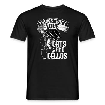 Cello musical gift - Men's T-Shirt - black - Front - AI Model Male 178 light (178cm)