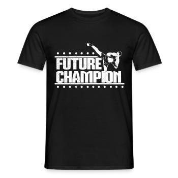 Kickboxing sport gift idea - Men's T-Shirt - black - Front - AI Model Male 178 light (178cm)