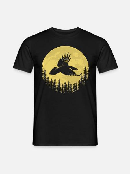 Rabe Nacht Raubvogel Geschenkidee - Männer T-Shirt - Schwarz
