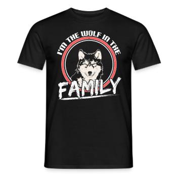 Wolf Heulen Mond Geschenk - Männer T-Shirt - Schwarz - Vorne - AI Model Male 178 light (178cm)