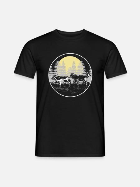 Wolf animals gift idea - Men's T-Shirt - black