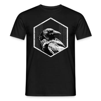 Raven night gift idea - Men's T-Shirt - black - Front - AI Model Male 178 light (178cm)