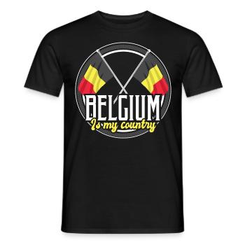 Belgien Europa Herkunft - Männer T-Shirt - Schwarz - Vorne - AI Model Male 178 light (178cm)